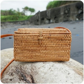 sling bags rectangle grass rattan sequare handwoven